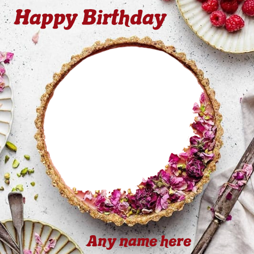 Happy Birthday Cake With Name And Photo Edit Cakedayphotoframes