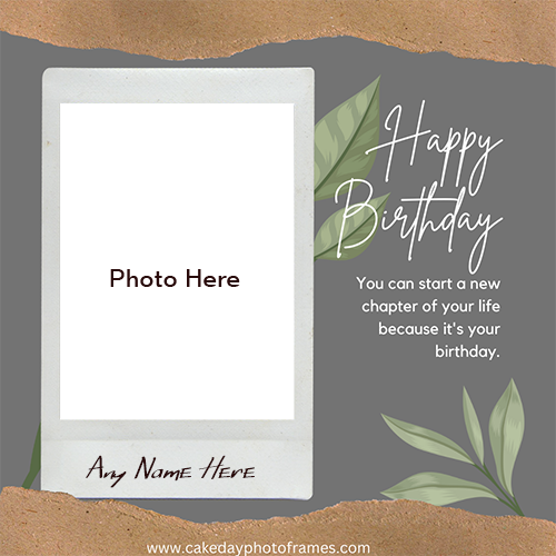 Happy Birthday Greetings Card with Name and photo editor ...