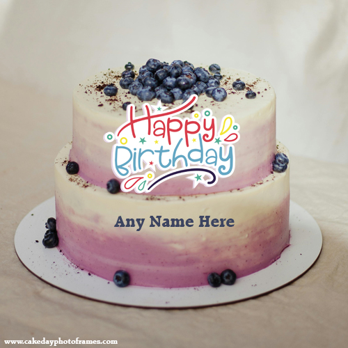 Design Free Custom Birthday Cakes with Names Cake Day Photo Frames