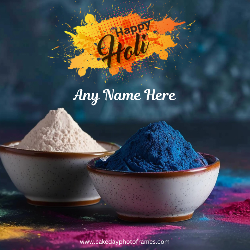 customized holi card with name