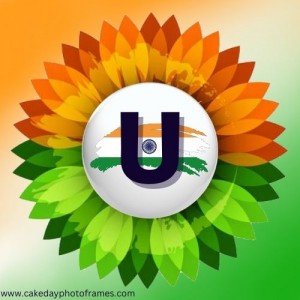 U name alphabet Indian flag profile picture whatsapp Dp