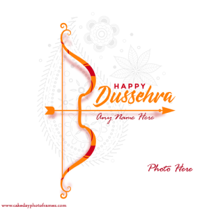 Free Edit Happy Dussehra Wishes Card With Name With Photo