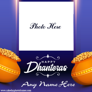 Happy Dhanteras 2023 wishes card with name edit