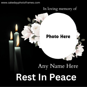 RIP card with name and photo free edit and share