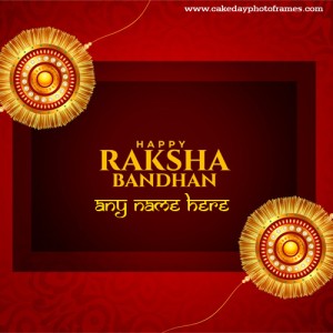 Raksha Bandhan Greeting Card 2024 with Personalized Names