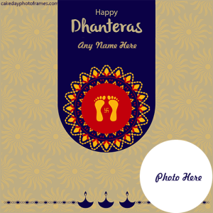 Create Free Happy Dhanteras Greeting Cards with Name and Photo